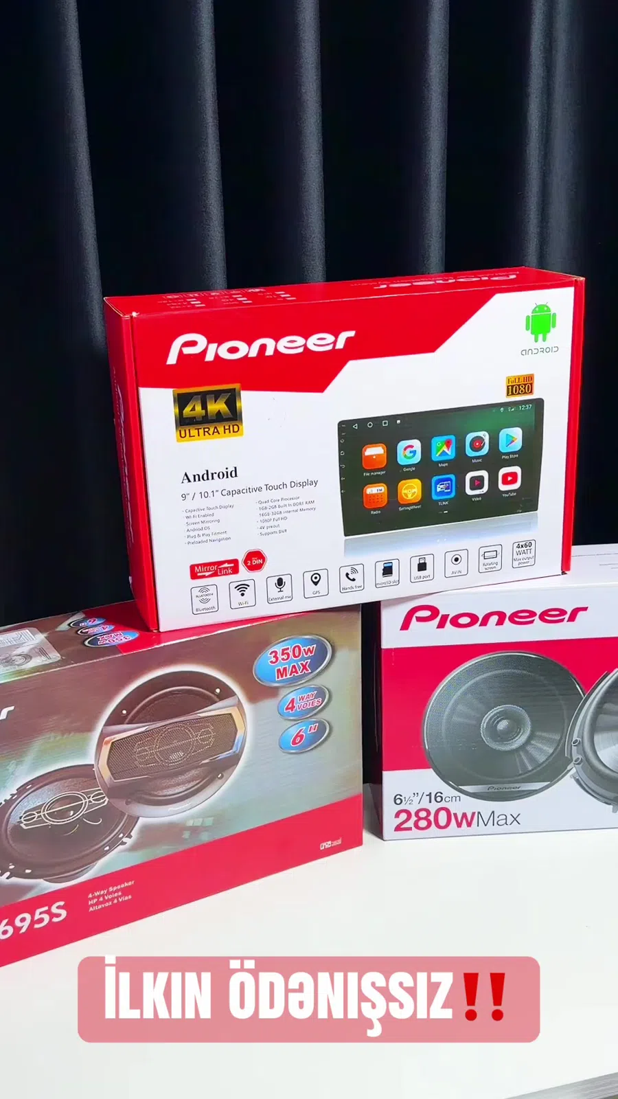 Pioneer avtomobil monitoru və səs gücləndirici - Tenderyard
