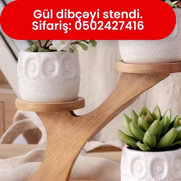Çoxsəviyyəli dekorativ gül dibçəyi stendi - Tenderyard
