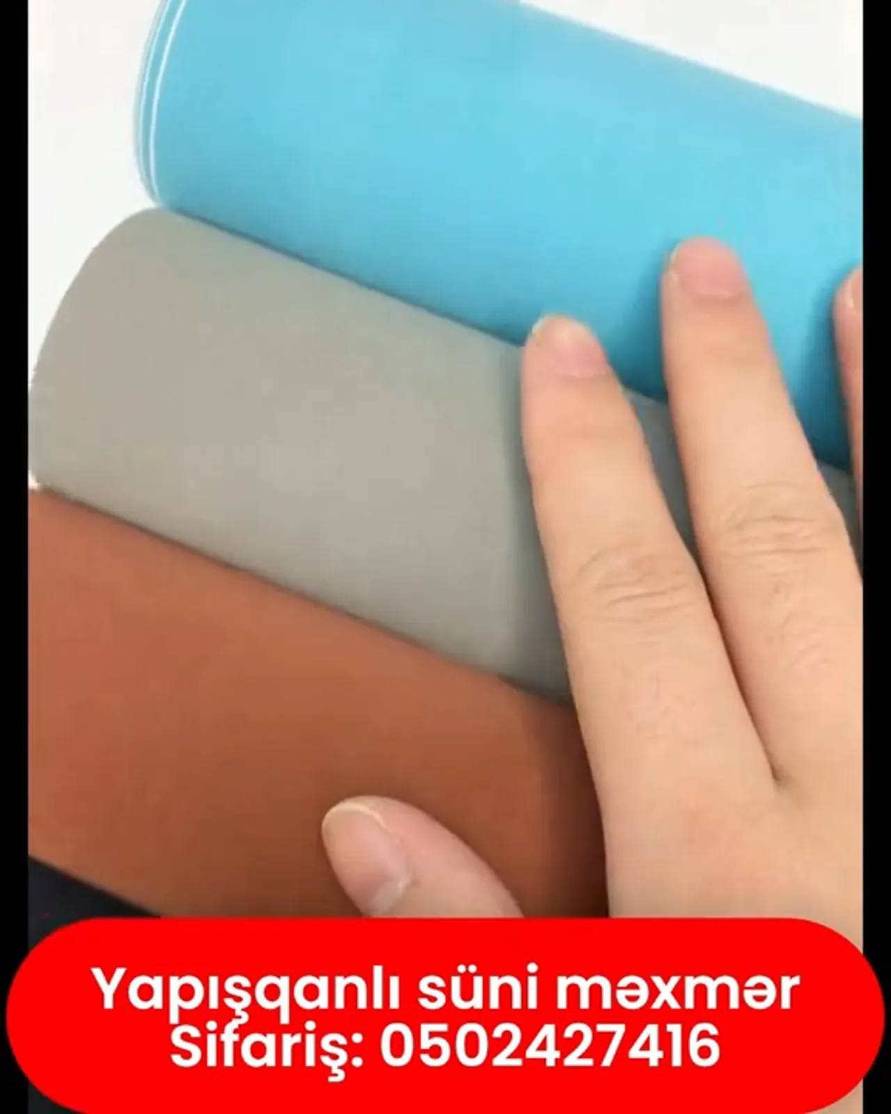 Yapışqanlı süni məxmər parça - Tenderyard