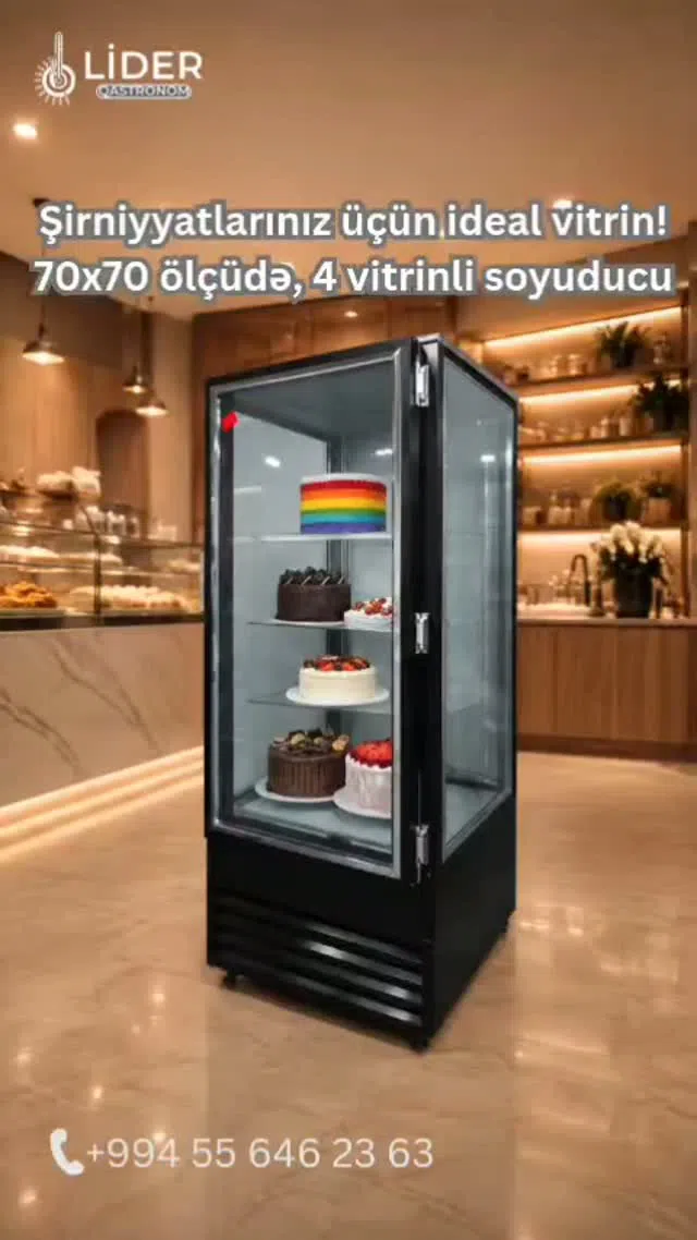 Daşlı Dizaynlı Şirniyyat Soyuducu Vitrini - Tenderyard