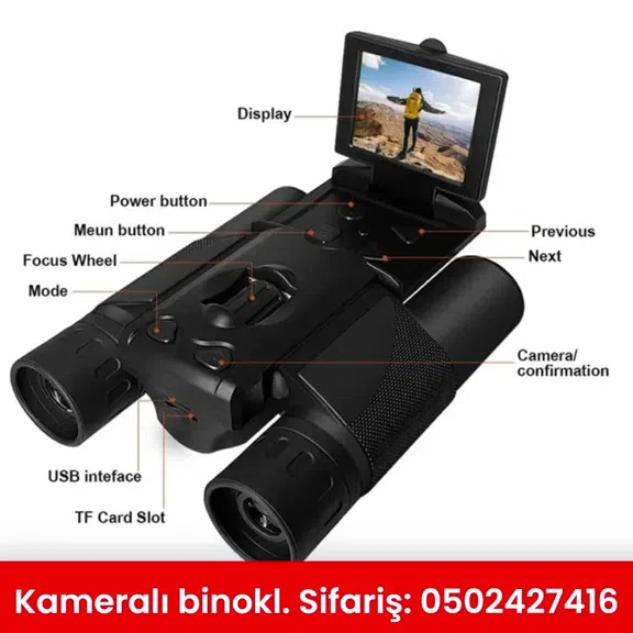 Kameralı binokl, rəqəmsal müşahidə binoklu - Tenderyard
